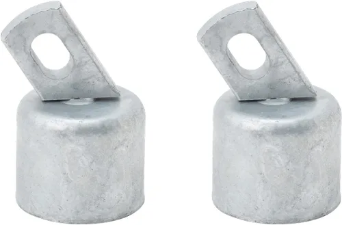 Miniatura 14 de VIVIDA Extremo superior del riel de 1-5/8" para valla de enlace de cadena, tapa de extremo de riel para tubo de diámetro exterior de 1-5/8", acero