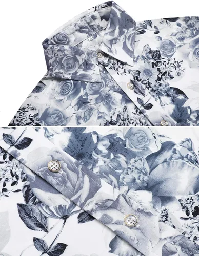 Miniatura 4 de Daupanzees - Camisa hawaiana de manga corta con botones para hombre