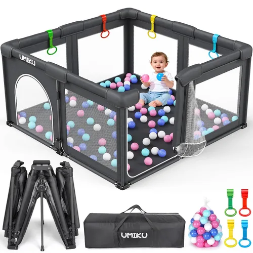 Miniatura 9 de Baby Playpen Foldable Playpen for Babies and Toddlers, Large Playpens Portable Play Pen Play Yard for Kids Fence Indoor Outdoor Travel 4 Handlers 50