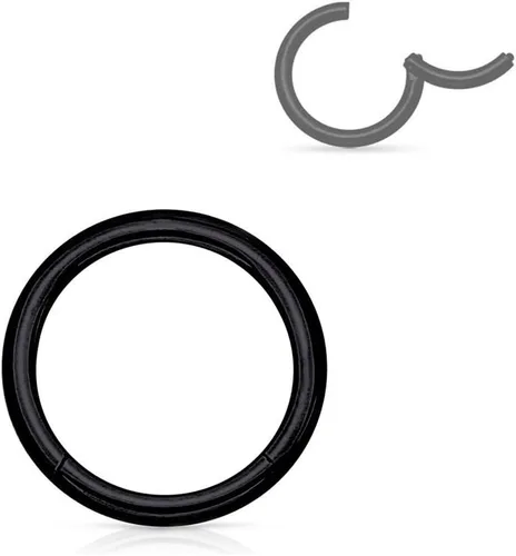 Miniatura 77 de Forbidden Body Jewelry - Piercing para la nariz de acero quirúrgico 316L con bisagra, 14G, 16G, 18G, diámetro de 15/64, 5/16, 25/64, 15/32 pulgadas