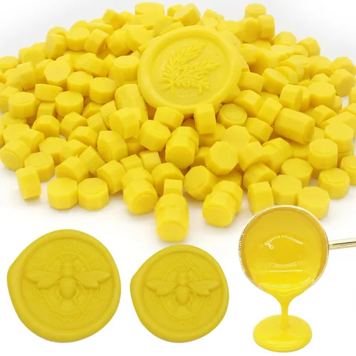 Miniatura 13 de 250 unidades de cuentas de cera de sello doradas antiguas, cuentas de cera premium de Andotopee para sellos de sellos, paquete de repuesto de perlas