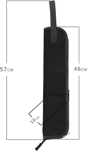 Miniatura 2 de Keenso Bolsa colgante de almacenamiento de baquetas portátil con asa para accesorios de batería negro, rojo, verde, azul, rosa, 18.1x3.9 in