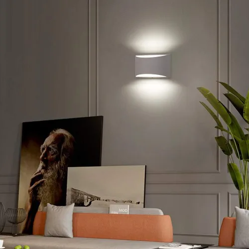 Miniatura 3 de Aipsun Aplique de pared LED moderno de aluminio para interiores, juego de 2 luces de pared interiores con cable arriba y abajo, para sala de estar