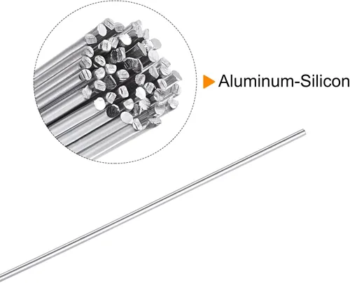 Miniatura 3 de uxcell Varillas de soldadura de aluminio Alambre de soldadura de silicio de aluminio Herramienta de reparación multiusos 1/8 "x 19.69" 30 piezas