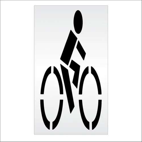 Miniatura 4 de Plantillas de pavimento – 78 pulgadas – Plantilla de carril para bicicletas o carril de bicicleta – 78 x 40 x 1/16 pulgadas (63 mil) – Ligero