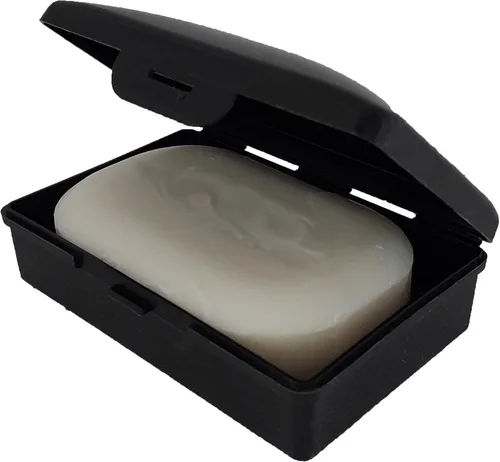 Miniatura 6 de American Comb: Jabonera - Negro - 1 unidad - Fabricado en EE. UU. - Jabonera con tapa con bisagras y cierre seguro