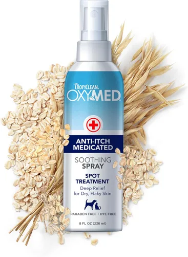 Miniatura 10 de TropiClean OxyMed - Champú para perros para alergias y picazón, suave champú hidratante de avena y aloe para alergias estacionales e irritantes