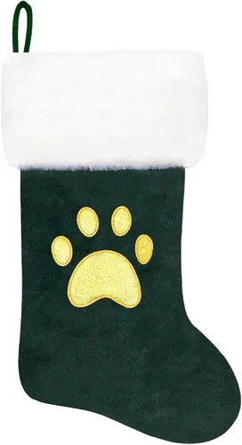 Miniatura 136 de Calcetines de Navidad bordados de 20 pulgadas con monograma, terciopelo negro con puño de felpa blanca supersuave, adornos clásicos para decoración