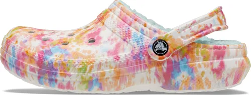 Miniatura 3 de Crocs Women's Classic Lined Tie-dye Clog Agua pura/Multi Solarizado