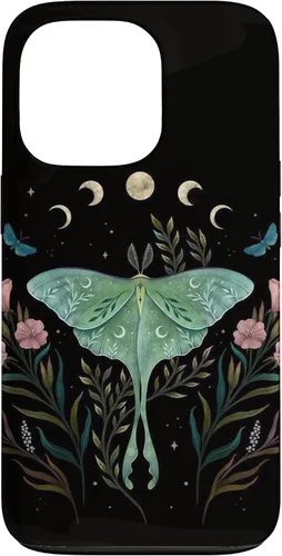 Miniatura 9 de Funda estética Witchy Luna Moth Flower Floral Moon Phases para iPhone 13