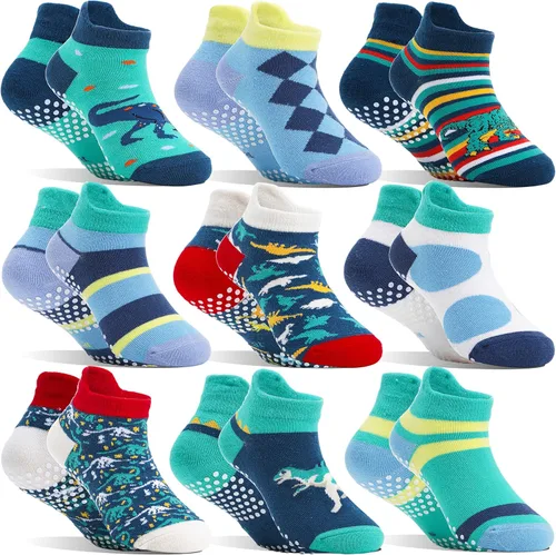 Miniatura 9 de Baby Girls Boys Toddlers Grips Socks Kids Non Slip Anti Skid Ankle Cotton No Show Socks with Grippers
