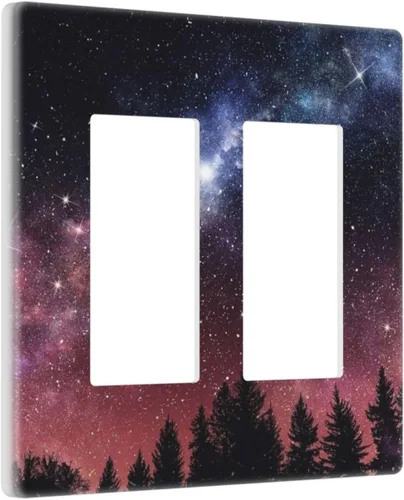 Miniatura 681 de Cubiertas de placa de pared de 3 gang con interruptor de luz de triple palanca, en negro y dorado con esplendor de oro rosa, estampado floral