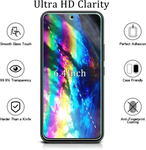 Miniatura 2 de MAYtobe Paquete de 2 protectores de pantalla diseñados para Samsung Galaxy A54 5G, vidrio templado, antiarañazos, sin burbujas, fácil de instalar