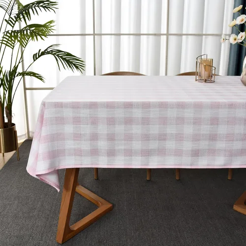 Miniatura 9 de Mantel de Algodón Resistente para Mesa Cuadrada Estilo Granja Vintage Mantel Lavable Cobertura de Mesa Rústica (Gris, 52''x52'')