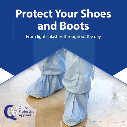 Miniatura 2 de Quest - Fundas desechables antideslizantes para botas y zapatos, protectores de zapatos para interiores, cubiertas seguras para botines con correas