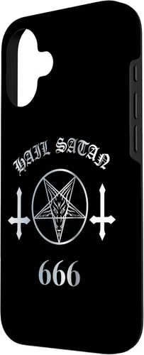 Miniatura 2 de iPhone 16 Upside Down Cross Satanic Pentagram Hail Satan 666 Case