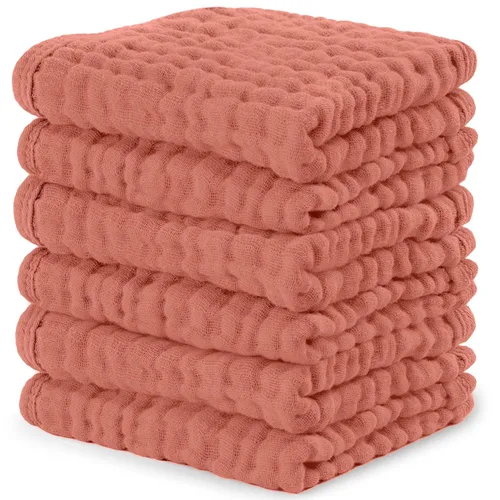 Miniatura 12 de Comfy Cubs - Juego de paños de muselina para eructos de 20 x 10 pulgadas, paquete de 10, tamaño grande, 6 capas, 100% algodón, absorbentes, seguros