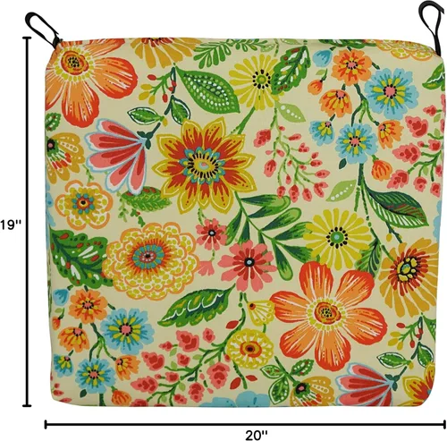 Miniatura 3 de Blazing Needles Cojín para silla de exterior, 20" x 19", Manzanilla Gregoire