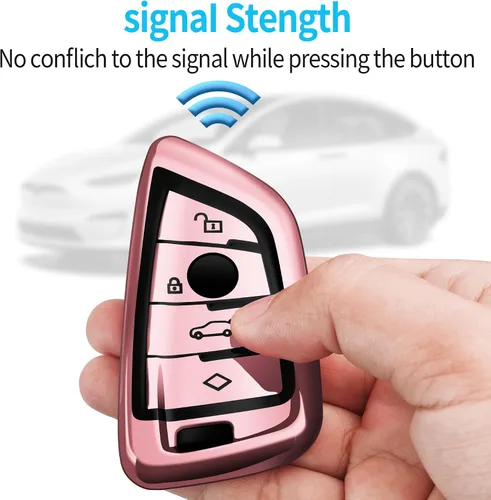 Miniatura 5 de Tukellen Funda protectora especial de TPU suave para llavero BMW, compatible con BMW 2 5 6 7 Series X1 X2 X3 X5 X6 Remote/Smart Key, carcasa