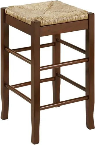 Miniatura 18 de Boraam Taburete cuadrado Rush de altura para barra, 29 pulgadas, capuchino