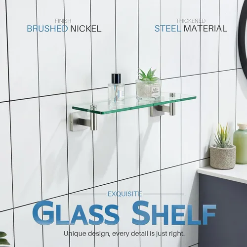 Miniatura 3 de KOKOSIRI Estante flotante para baño, estantes de montaje en pared de 16 pulgadas para dormitorio, sala de estar, cocina, estante colgante pequeño