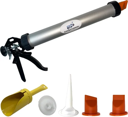 Miniatura 10 de Productos excepcionales – EP26 – Pistola de rejuntado de punteros – Capacidad de 26 onzas – Tirador de gatillo 12:1 – Uso para ladrillo, piedra
