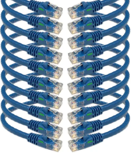 iMBAPrice - Cable de categoría 6 - Paquete de 10 unidades Azul