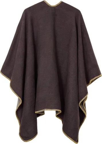Miniatura 22 de Urban CoCo Poncho de colores para mujer, chal con frente abierto, color en bloques
