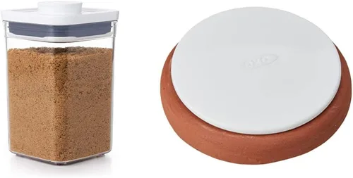 OXO Good Grips - Contenedor POP hermético, almacenamiento de alimentos hermético, 1.1 cuartos de galón para azúcar morena y más, transparente y con