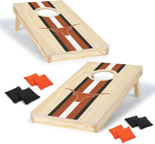 Miniatura 32 de Wild Sports College - Juego de cornhole de madera maciza de 1 x 2 pies con impresión directa HD gráficos del equipo, tamaño de viaje