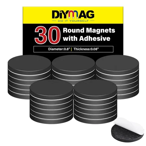 Miniatura 10 de DIYMAG Hojas Magnéticas Adhesivas Cuadradas, Cinta Magnética Flexible Pegable (Cada una 20x20x2mm), Imanes con Adhesivo para Manualidades, Fotos