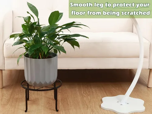 Miniatura 8 de Paquete de 6 soportes de metal grandes de 9 pulgadas para interiores y exteriores, soporte para plantas en maceta de hierro a prueba de óxido