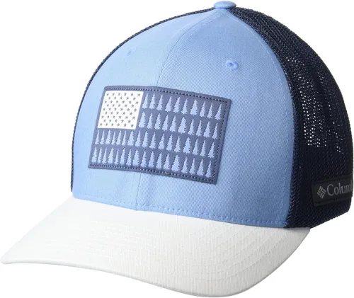 Miniatura 744 de Columbia - Gorra de malla con bandera con árboles unisex para adultos, corona alta