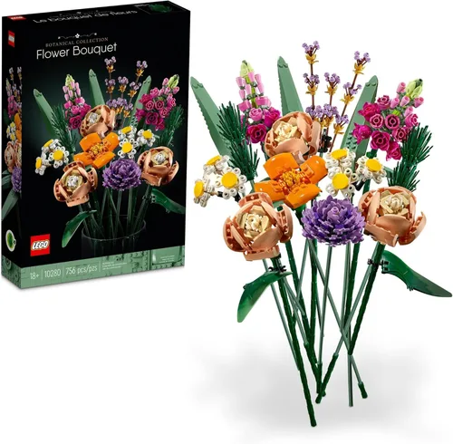 LEGO Botanicals Juego de Construcción Ramo de Flores - Flores Artificiales para Decoración del Hogar y Exhibición, Edades 18+ - Pequeñas Flores