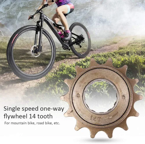 Miniatura 2 de Ejoyous Rueda libre de una sola velocidad, 14T volante de una sola velocidad rueda libre Ciclismo piezas de repuesto para plegable Mountain Road BMX