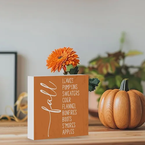 Miniatura 6 de WRSUNT Decoración de arte de otoño de granja, decoración de otoño para la oficina en casa, decoración de escritorio de otoño para baño, dormitorio