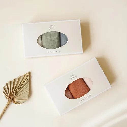 Miniatura 6 de Konssy - Juego de 6 paños de muselina para eructos para bebés unisex, grandes, 100 % algodón, para recién nacidos, niñas y niños Verde (Green Forest)
