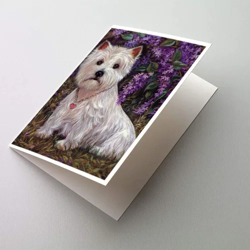 Miniatura 160 de Caroline's Treasures PPP3013GCA7P - Tarjetas de felicitación y sobres para mascotas de Basset Hound Teacher, paquete de 8 tarjetas en blanco