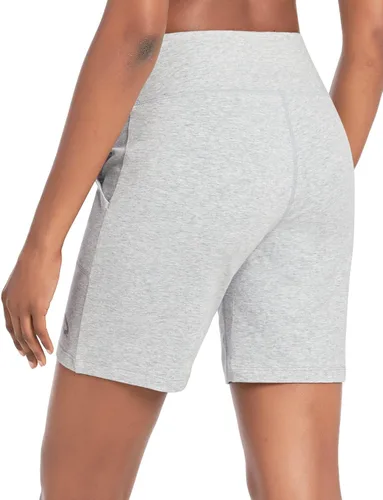 Miniatura 2 de BALEAF - Bermudas de correr para mujer, shorts largos deportivos de cintura alta con bolsillos