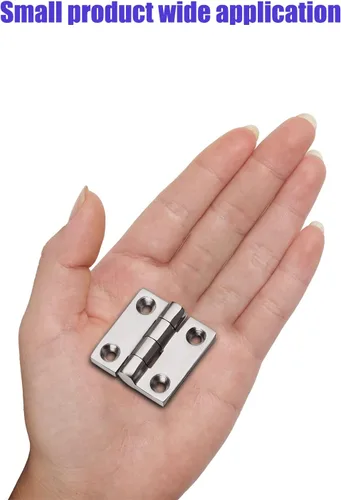 Miniatura 5 de Bisagras de barco resistentes de acero inoxidable de grado marino, 1.5 pulgadas x 1.5 pulgadas, sin ruido, acero inoxidable 316 con tornillos