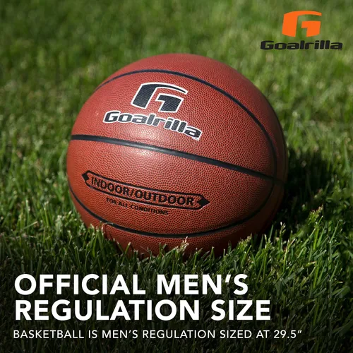 Miniatura 2 de Goalrilla Baloncesto para hombre de tamaño reglamentario para interior/exterior con cubierta compuesta y durabilidad increíble, talla 7