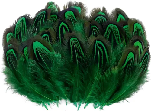 Miniatura 12 de 100 plumas de faisán azul turquesa de 2 a 3 pulgadas para manualidades, decoración de atrapasueños Azul lago
