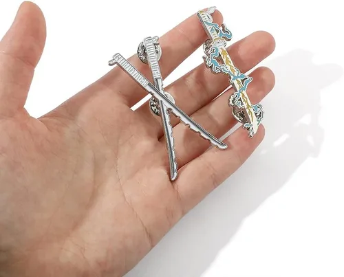 Miniatura 4 de Anime Slayer - Juego de pines de llavero Figuras de dibujos animados 9 Hashiras Mini Katana Sword Llaveros Esmalte Pin Joyería Hombres Mujeres