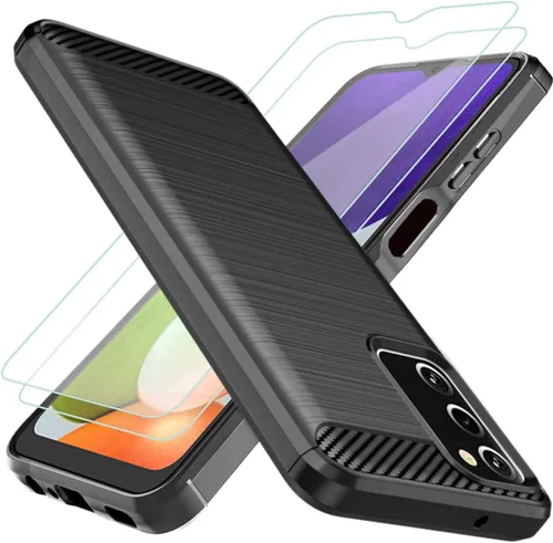 Miniatura 9 de Osophter Funda para Galaxy A03S con 2 protectores de pantalla que absorbe los golpes, goma TPU flexible, funda protectora para teléfono celular