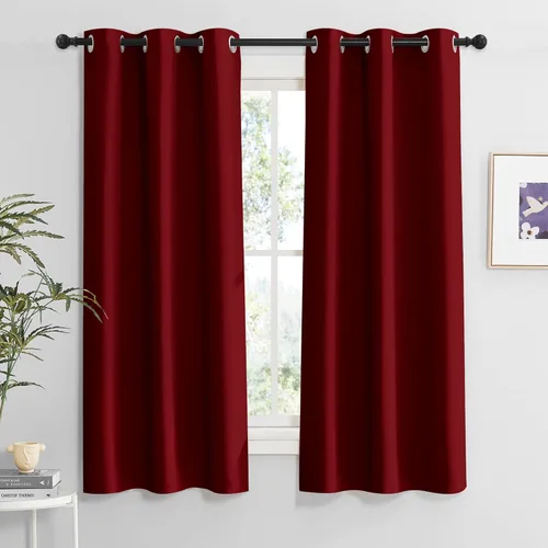 Miniatura 34 de RYB HOME Cortinas opacas de cocina de 36 pulgadas de largo, tratamiento de privacidad para ventanas pequeñas, aislamiento térmico, telón de fondo