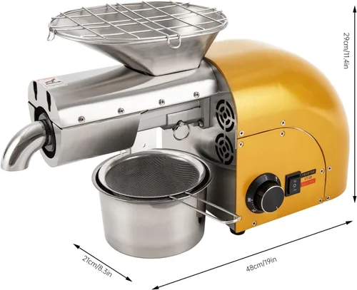 Miniatura 2 de Máquina de prensa de aceite de 1800 W, prensa en frío y caliente, extractor automático de aceite eléctrico para el hogar, aguacate, coco, lino, Oro