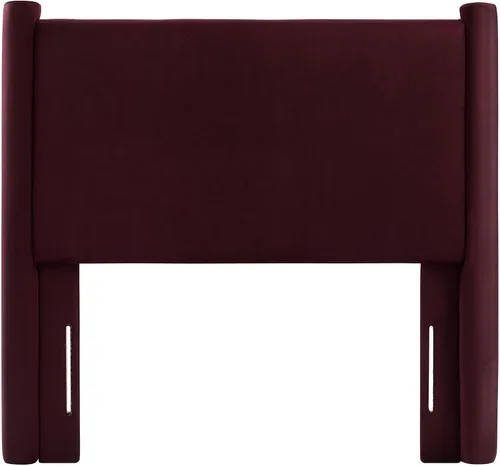Miniatura 50 de Modway Rael Queen - Cabecera tapizada con pilares en color gris pardo - Cabecera de terciopelo resistente a las manchas para camas tamaño Queen Topo