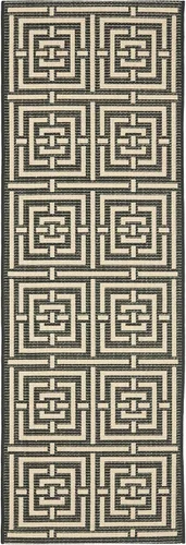 Miniatura 3 de SAFAVIEH Courtyard Collection CY6937 - Alfombra decorativa para interiores y exteriores, impermeable, fácil de limpiar, 2 pies 3 pulgadas x 6 pies 7