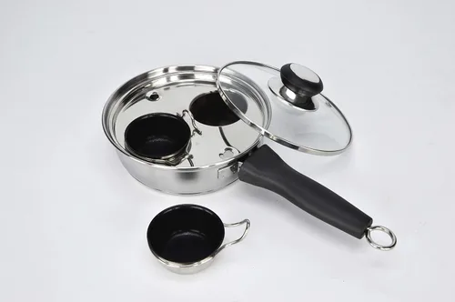Miniatura 3 de 2 Tazas de Sartén para Huevos Escalfados - Sartén para Huevos Escalfados de Acero Inoxidable – Perfecto Fabricante de Huevos Escalfados – Juego