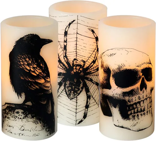 Miniatura 10 de Juego de 3 velas de calcomanía de Halloween de DRomance